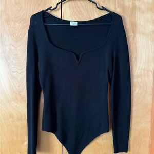 Abercrombie Sweater Bodysuit Black Women's Top